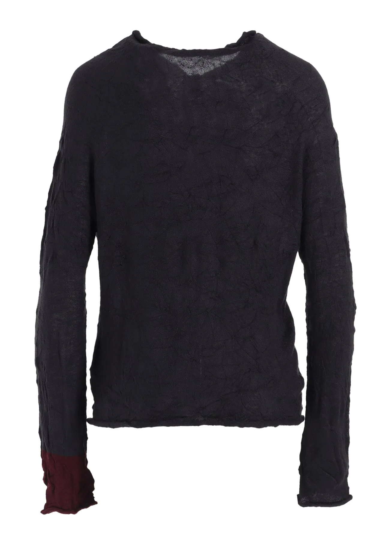 OFF NECK WRINKLED LONG SLEEVE CARDIGAN sold by Yohji Yamamoto product image thumbnail 4