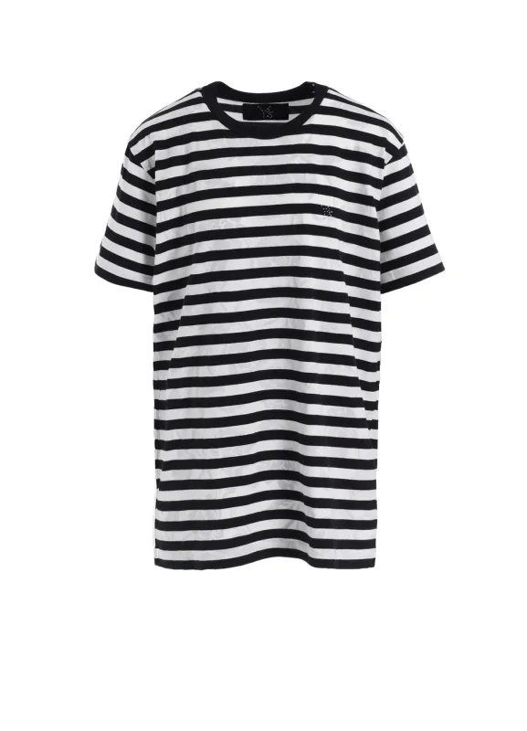 FLOWER PRINT/STRIPE Y'S STITCH T sold by Yohji Yamamoto