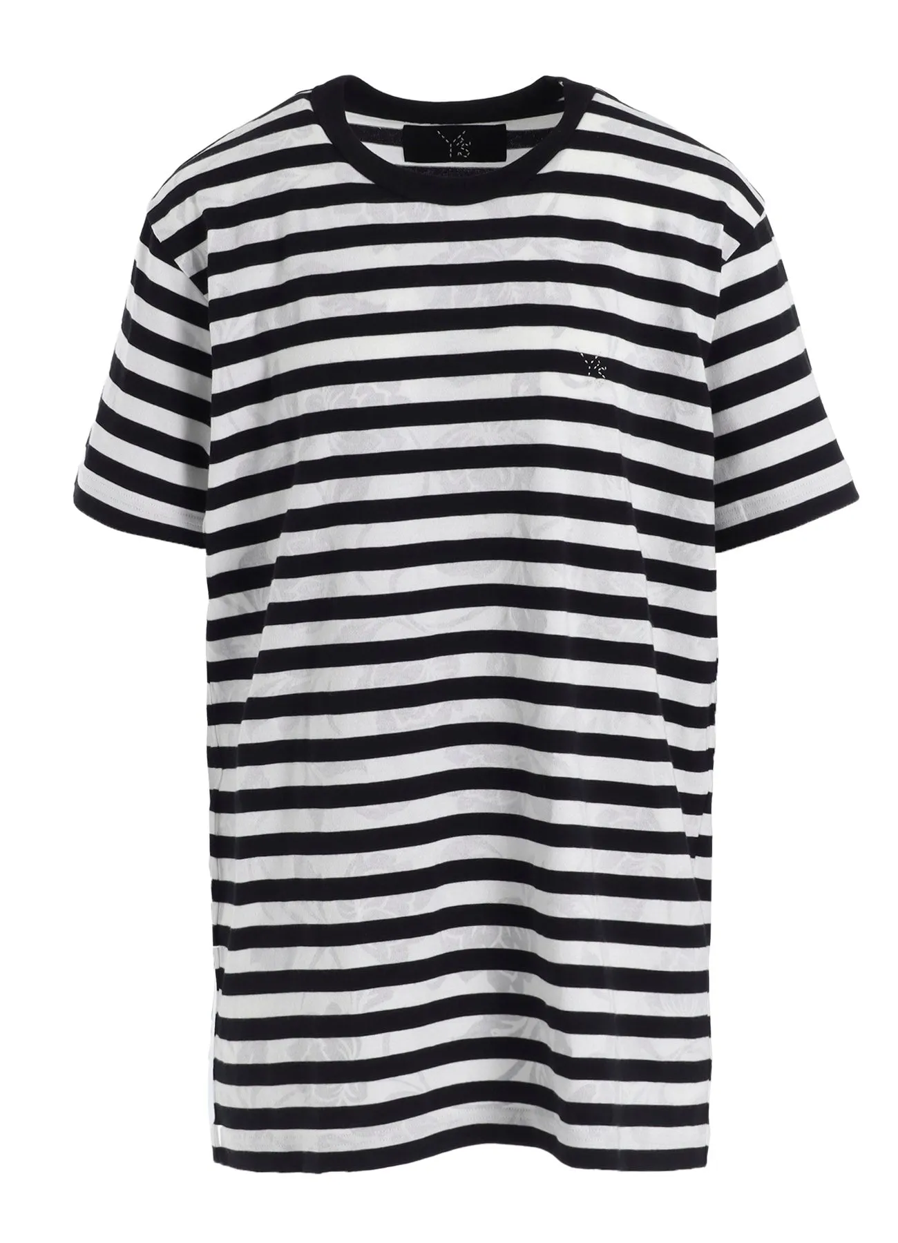 FLOWER PRINT/STRIPE Y'S STITCH T sold by Yohji Yamamoto product image thumbnail 2