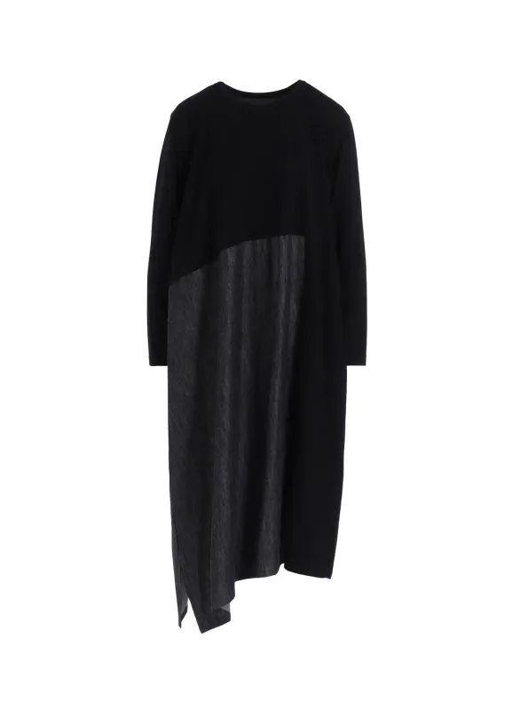 DENIM COMBINATION LONG SLEEVE DRESS sold by Yohji Yamamoto