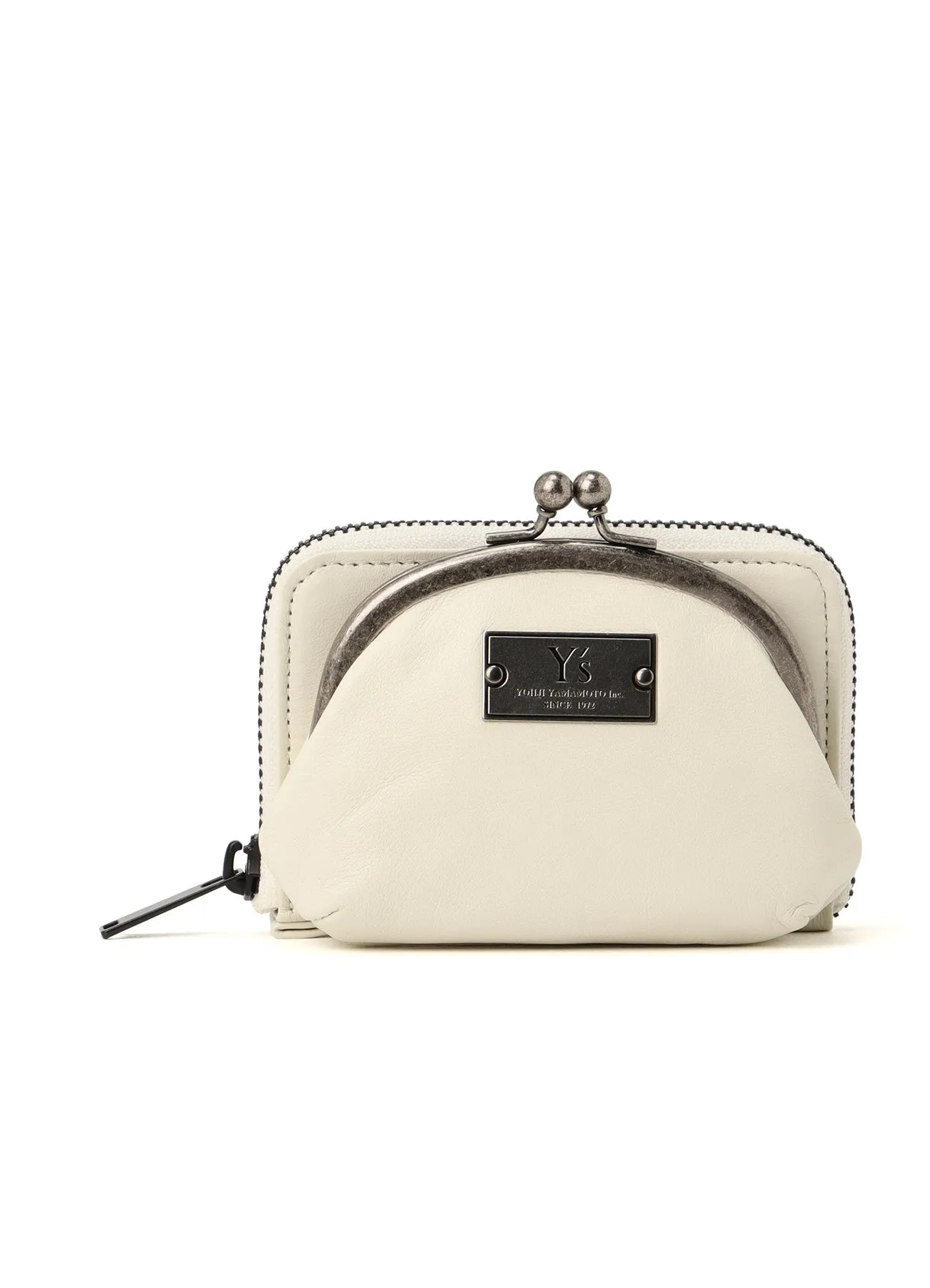 SEMI-GLOSSY LEATHER WALLET W/ METAL CLASP sold by Yohji Yamamoto product image thumbnail 2