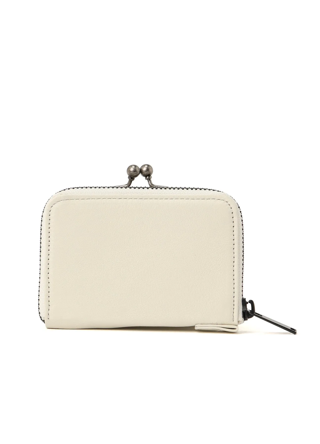 SEMI-GLOSSY LEATHER WALLET W/ METAL CLASP sold by Yohji Yamamoto product image thumbnail 4