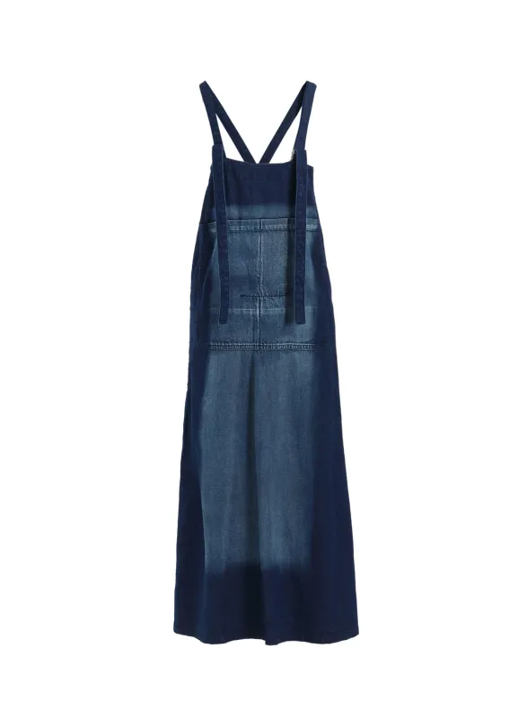 SPOTTED DENIM SALOPETTE SKIRT sold by Yohji Yamamoto