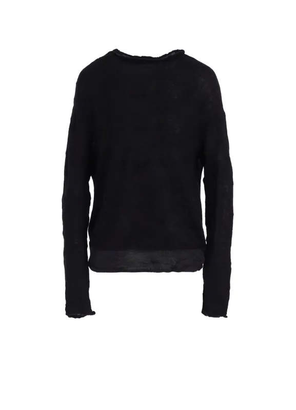 OFF NECK WRINKLED LONG SLEEVE PULLOVER sold by Yohji Yamamoto