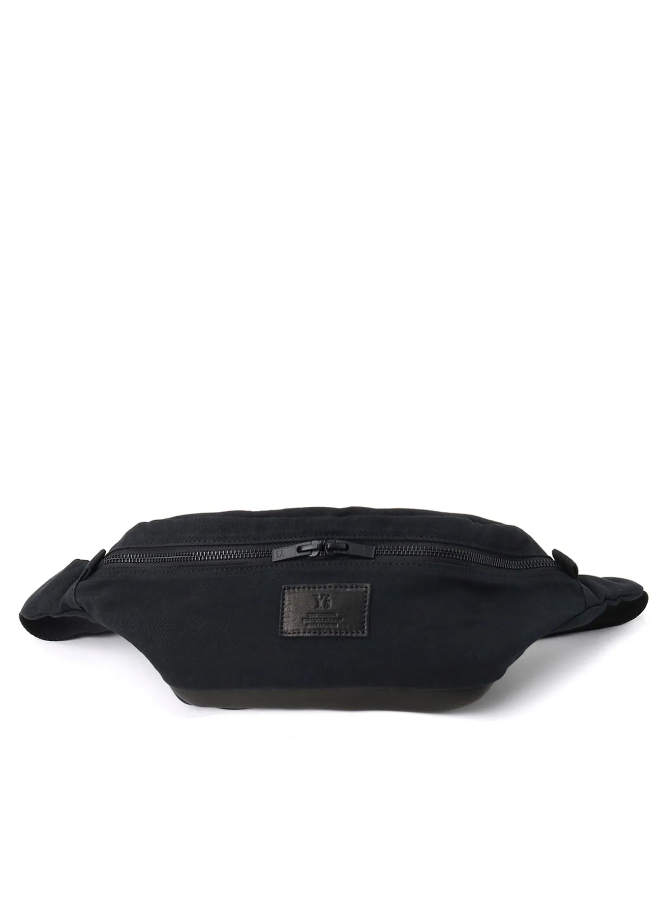 COTTON LINEN TWILL / LEATHER CROSSBODY BAG sold by Yohji Yamamoto