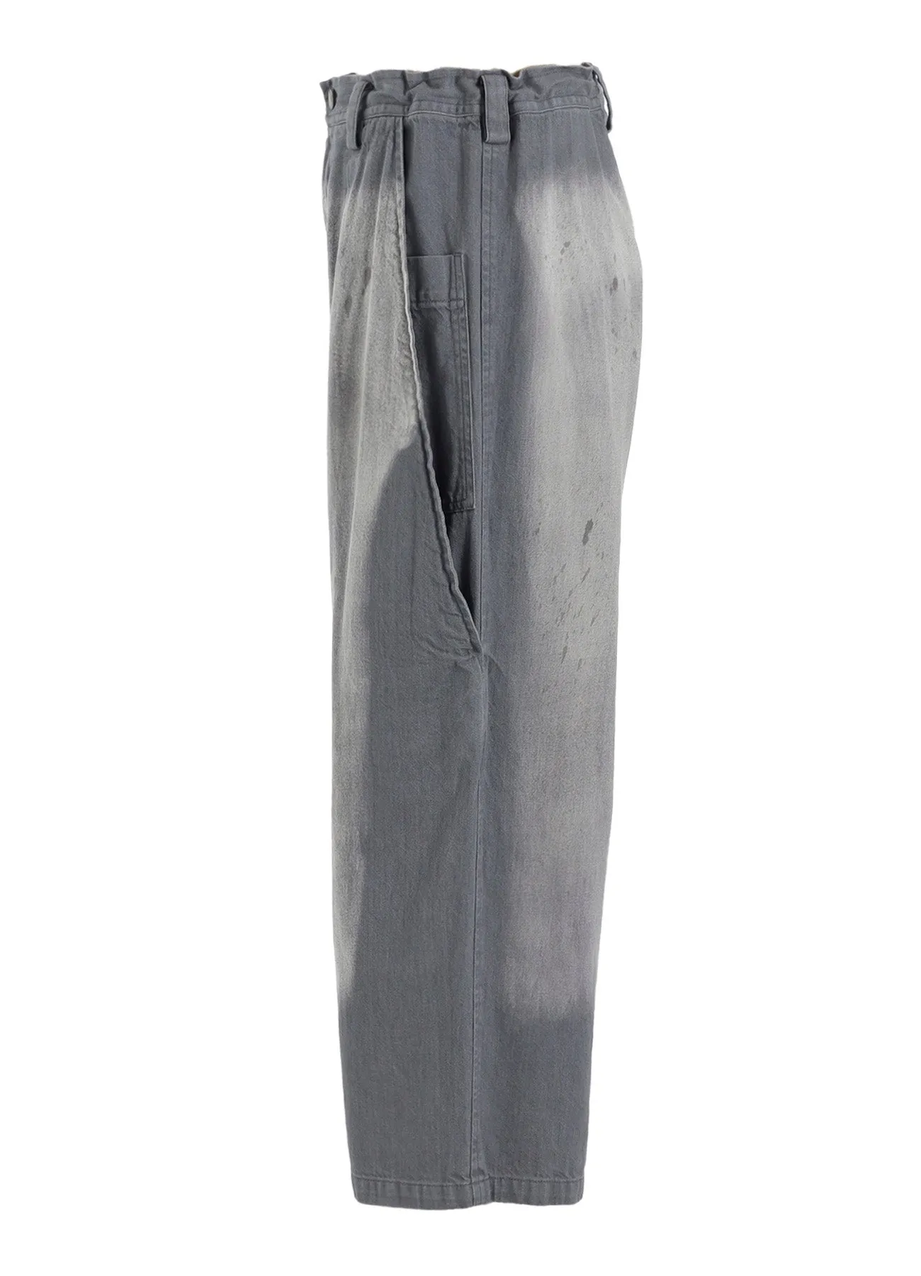 SPOTTED DENIM FRONT BIG POCKET PANTS sold by Yohji Yamamoto product image thumbnail 3