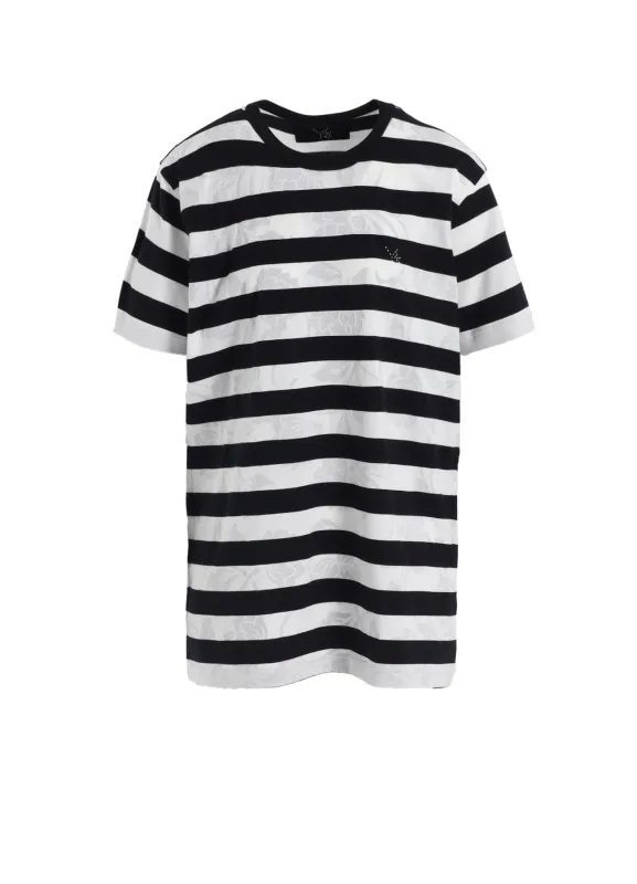 FLOWER PRINT/STRIPE Y'S STITCH T sold by Yohji Yamamoto