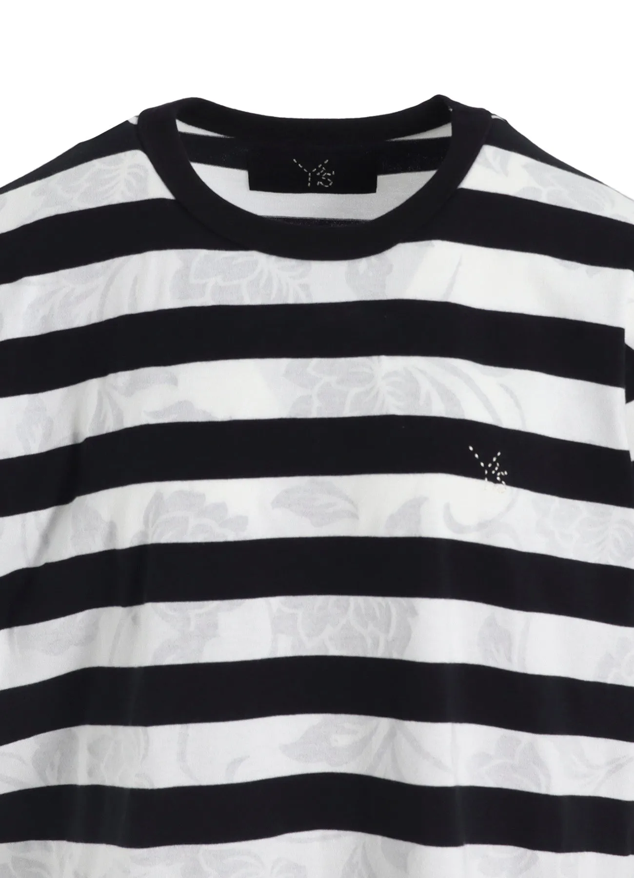 FLOWER PRINT/STRIPE Y'S STITCH T sold by Yohji Yamamoto product image thumbnail 5