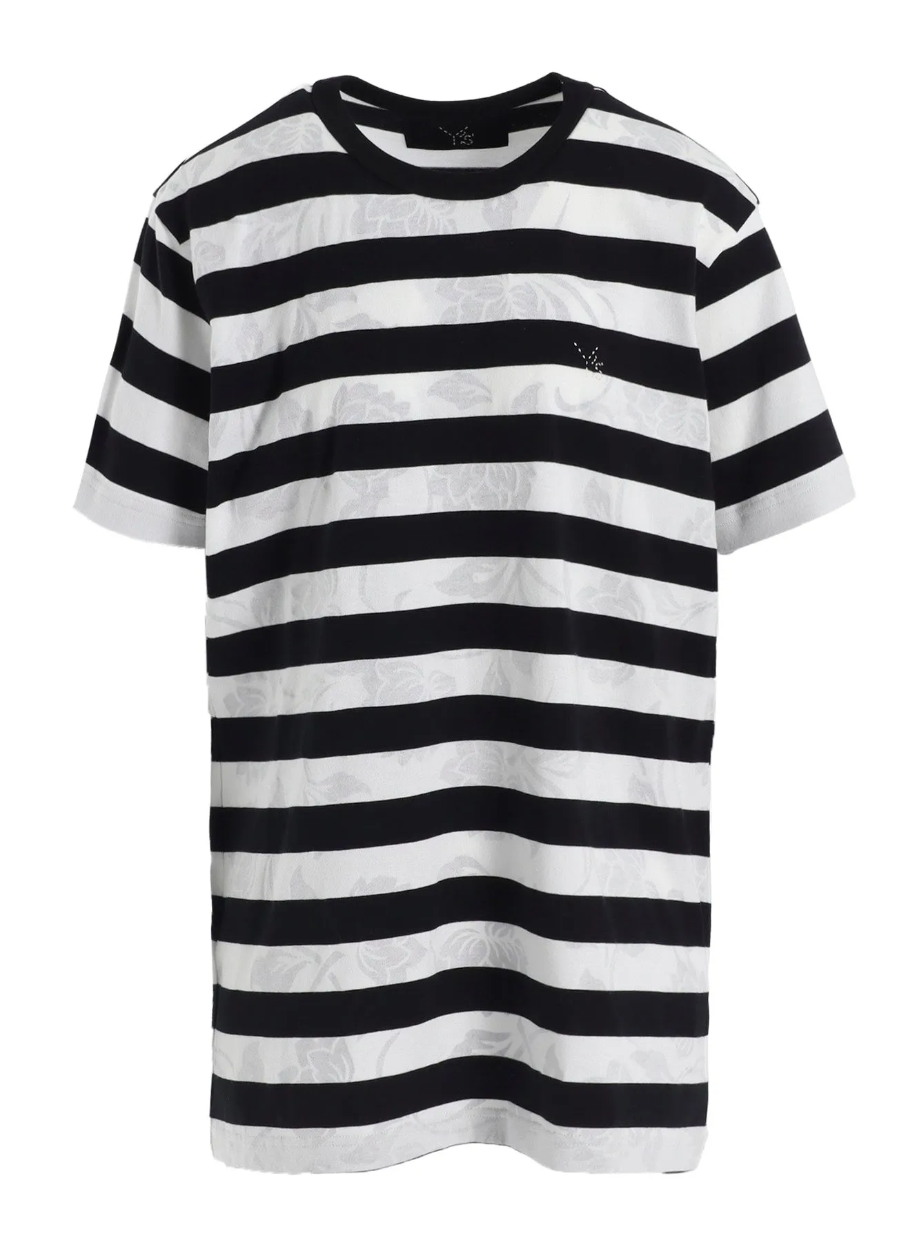 FLOWER PRINT/STRIPE Y'S STITCH T sold by Yohji Yamamoto product image thumbnail 2