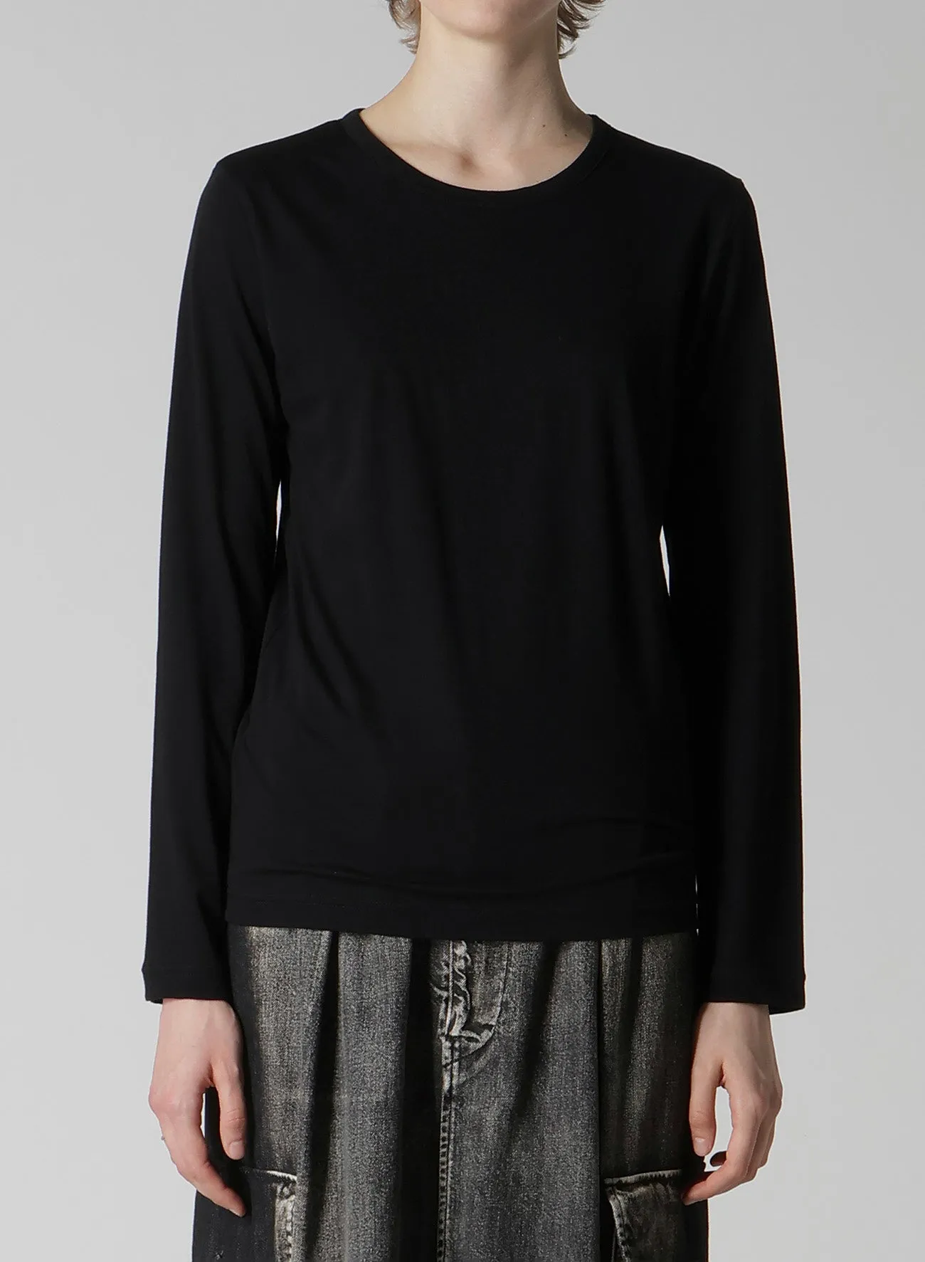 SOFT JERSEY ROUND NECK LONG T sold by Yohji Yamamoto product image thumbnail 4
