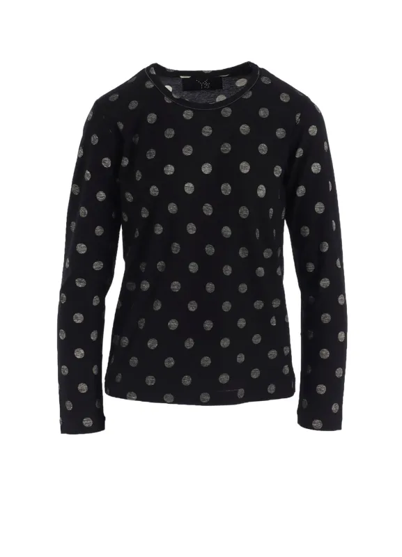 POLKA DOT Y'S STITCH LONG SLEEVE T sold by Yohji Yamamoto