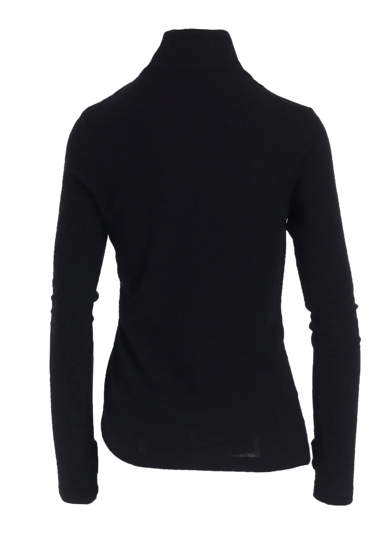 RIB/DENIM COMBINATION HIGH NECK T WITH GATHERS sold by Yohji Yamamoto product image thumbnail 4