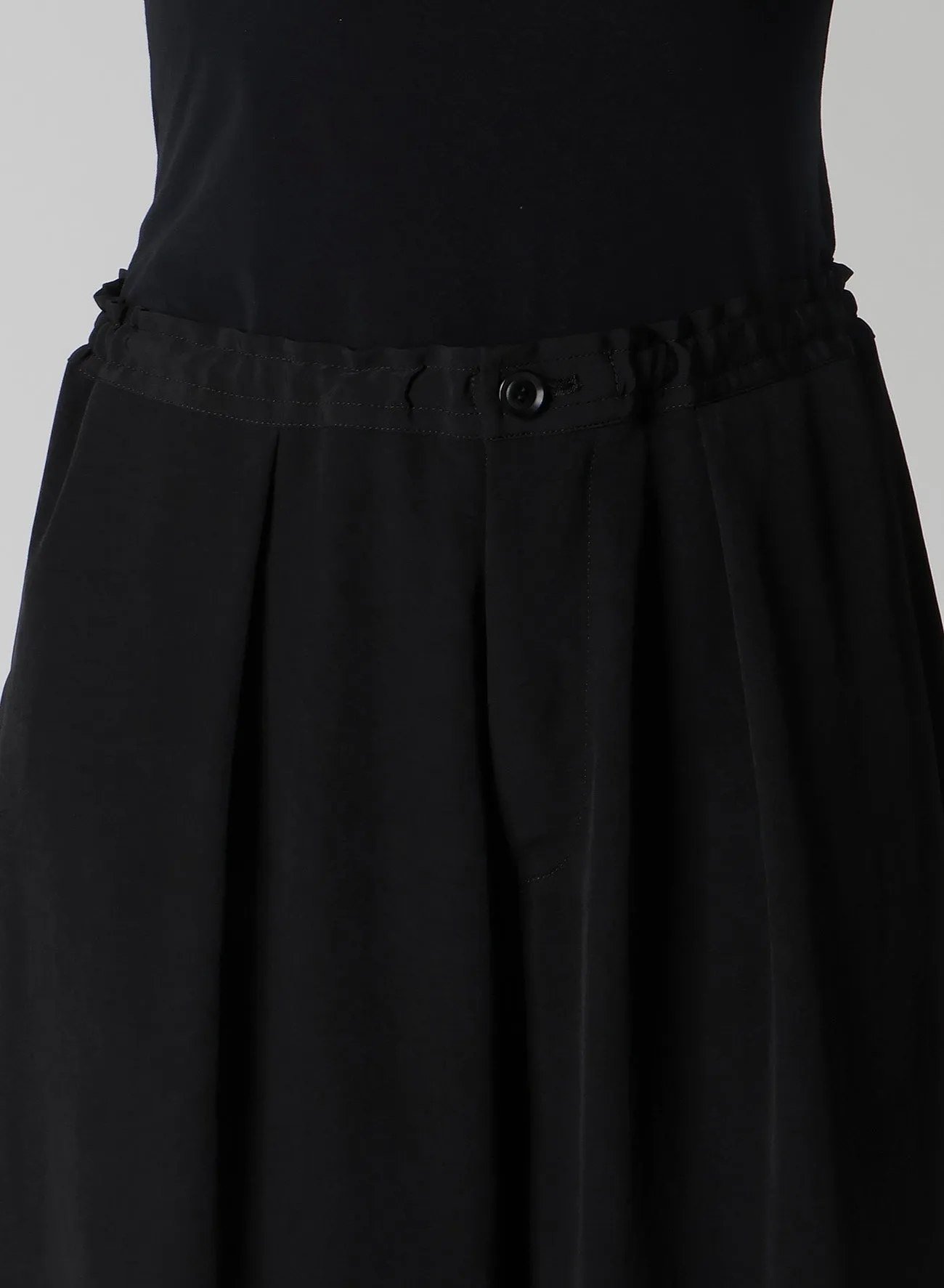 TA/PE CREPE DE CHINE FRONT TUCK WIDE PANTS sold by Yohji Yamamoto product image thumbnail 5
