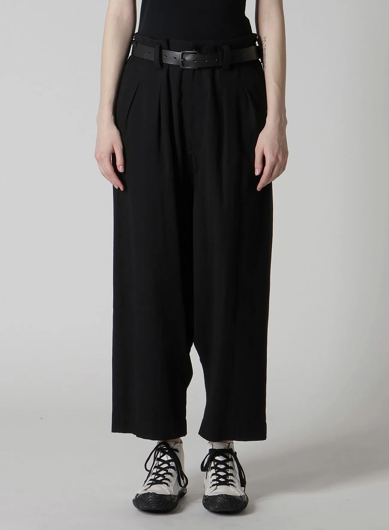 C/RY GABARDINE 2-TUCK SAROUEL PANTS sold by Yohji Yamamoto product image thumbnail 4