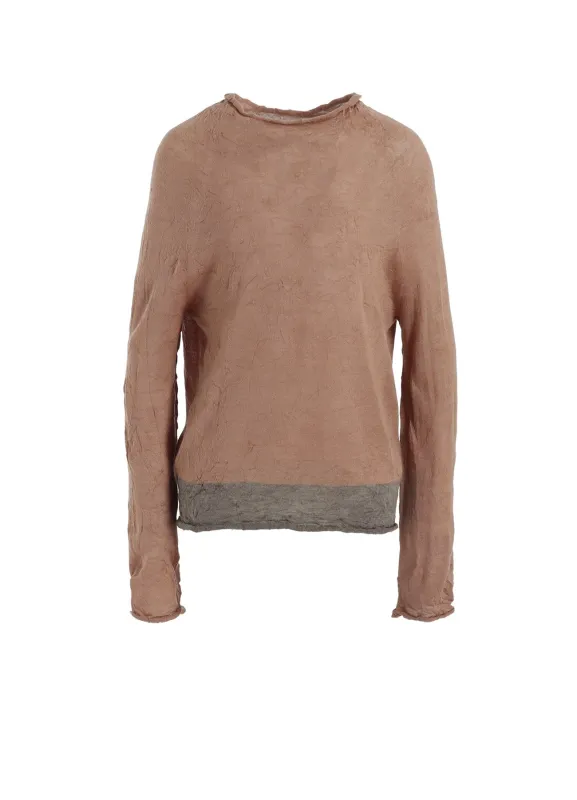 OFF NECK WRINKLED LONG SLEEVE PULLOVER made by Yohji Yamamoto