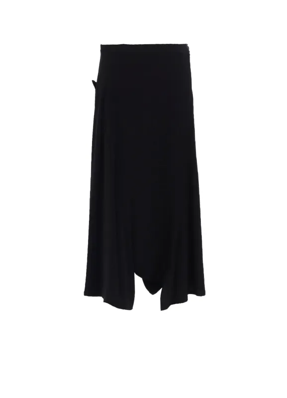 TA/PE CREPE DE CHINE ASYMMETRIC FLARE PANTS sold by Yohji Yamamoto