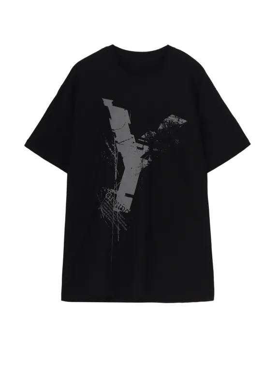 COTTON JERSEY LOGO GRAPHIC T-SHIRT sold by Yohji Yamamoto