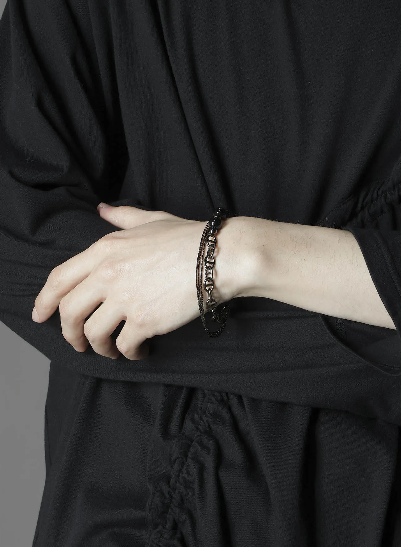BRASS BEADS CHAIN BRACELET C sold by Yohji Yamamoto product image thumbnail 2
