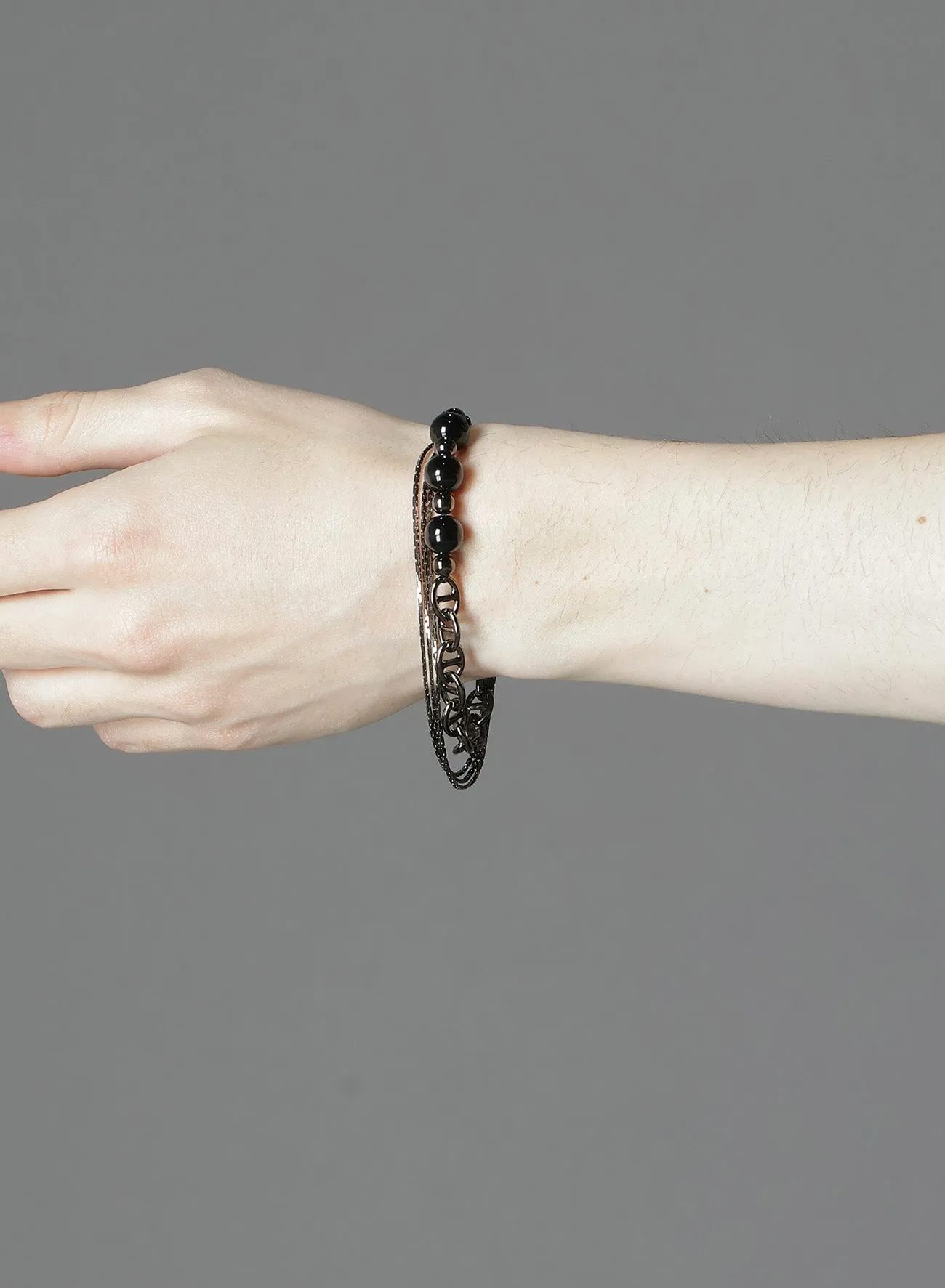 BRASS BEADS CHAIN BRACELET C sold by Yohji Yamamoto product image thumbnail 3