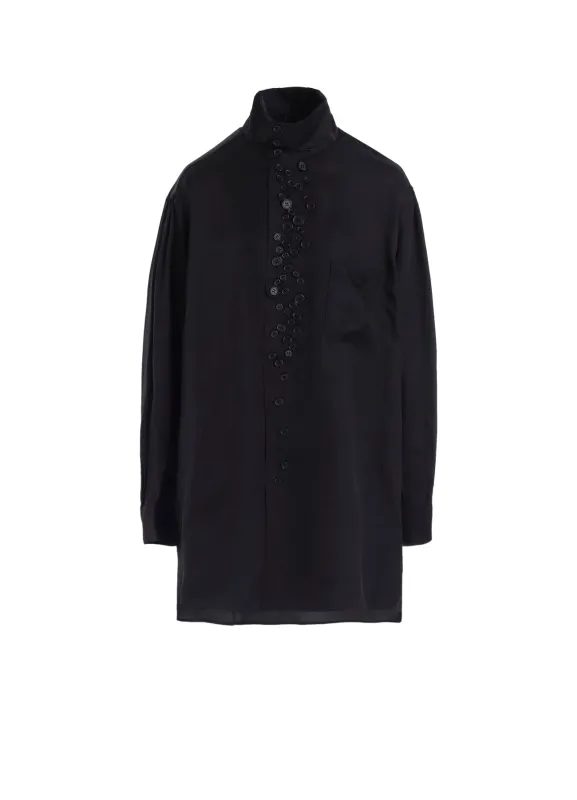 P・CUPRO LONG SLV MANY BUTTONS SHIRT sold by Yohji Yamamoto