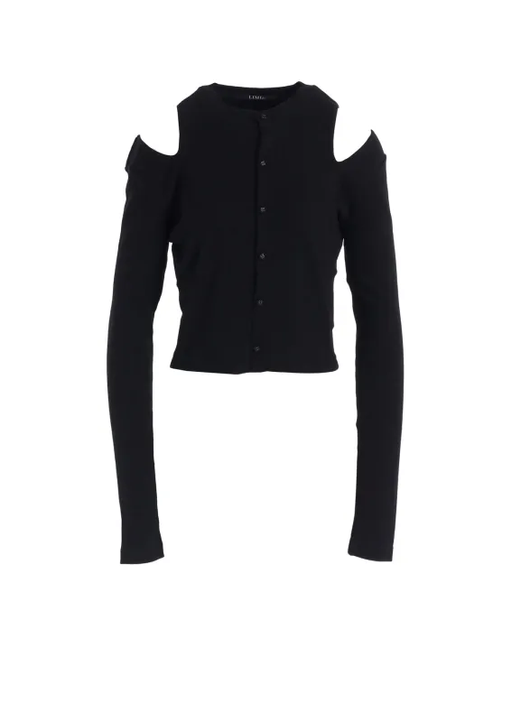 COTTON RAYON RIB SLIT CARDIGAN sold by Yohji Yamamoto