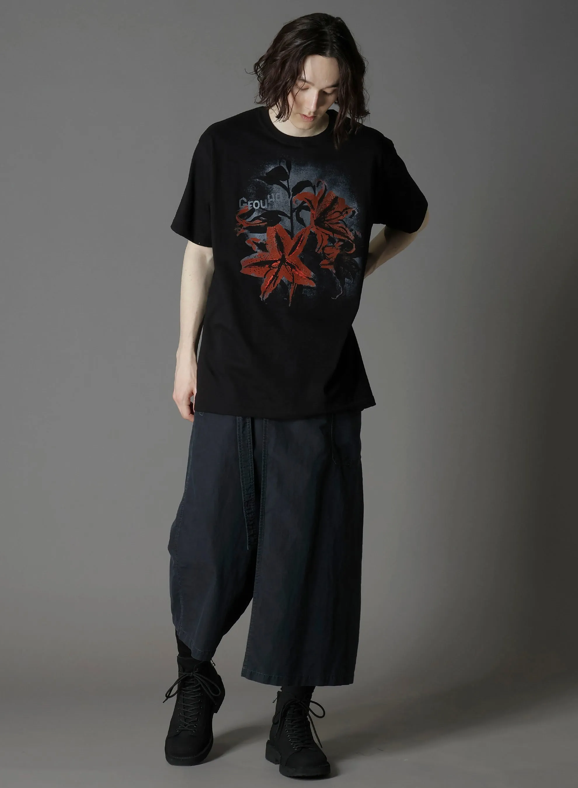 20/COTTON JERSEY MASK BLUE T-SHIRT sold by Yohji Yamamoto product image thumbnail 2