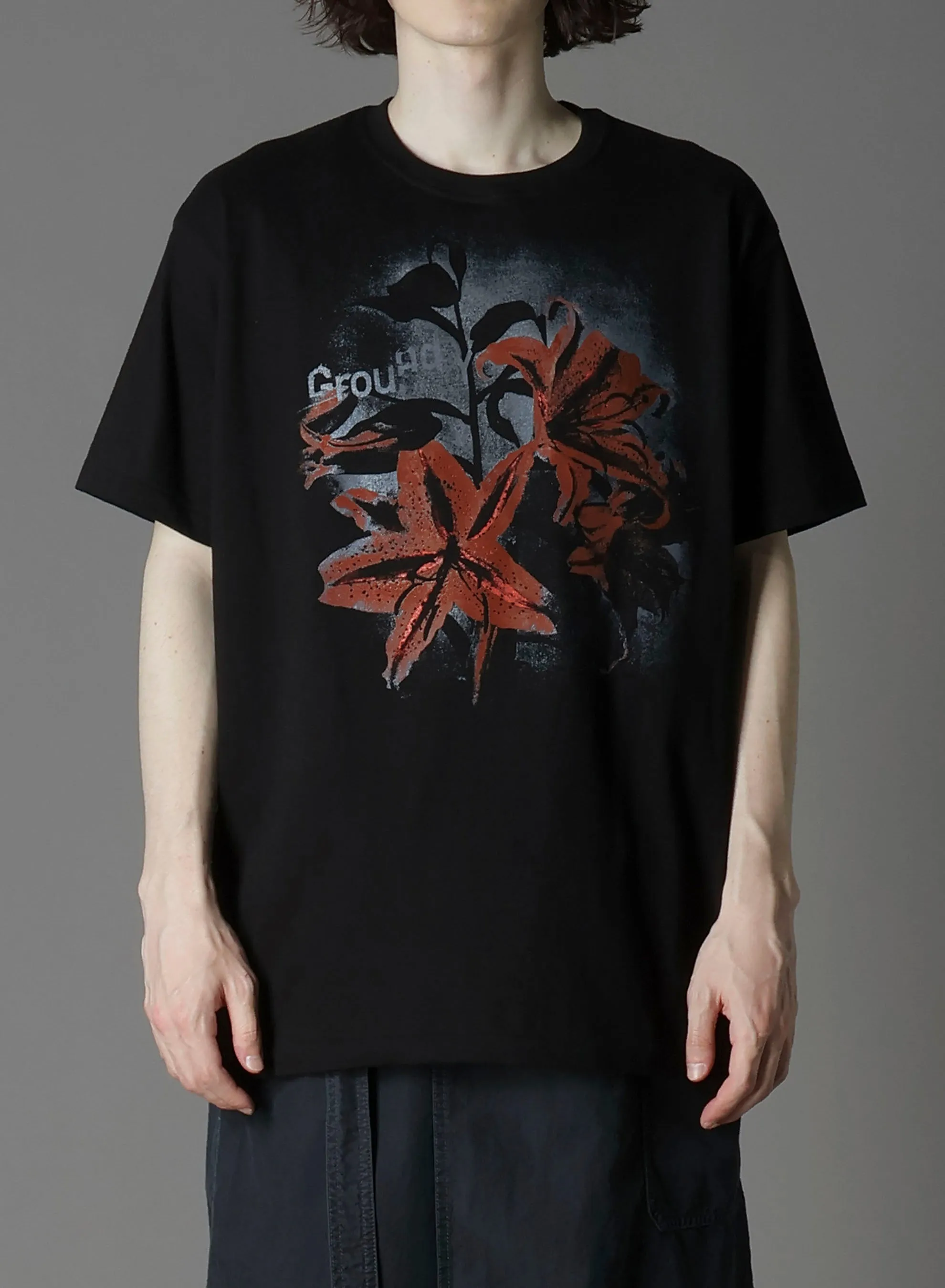 20/COTTON JERSEY MASK BLUE T-SHIRT sold by Yohji Yamamoto product image thumbnail 3