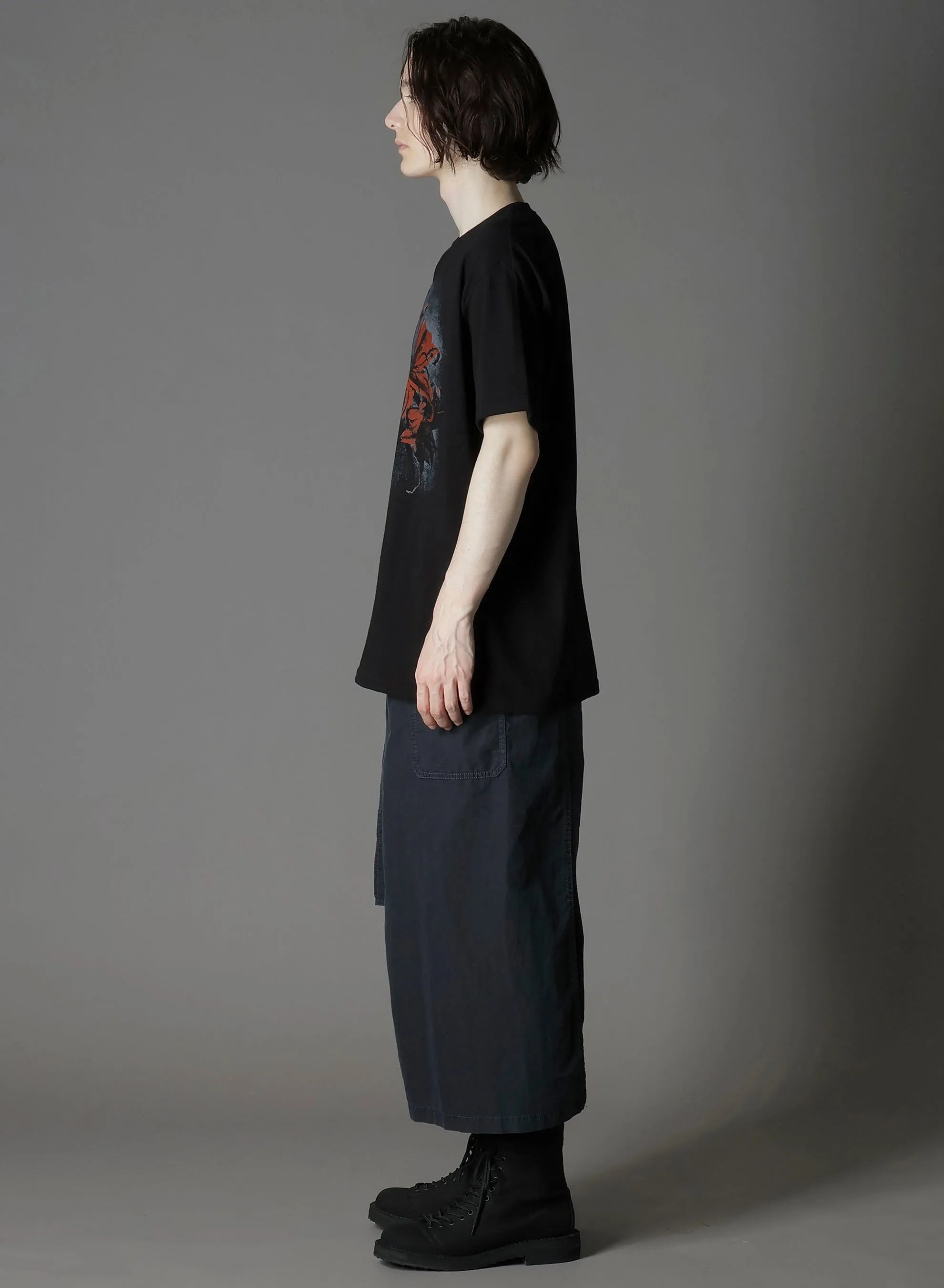 20/COTTON JERSEY MASK BLUE T-SHIRT sold by Yohji Yamamoto product image thumbnail 4