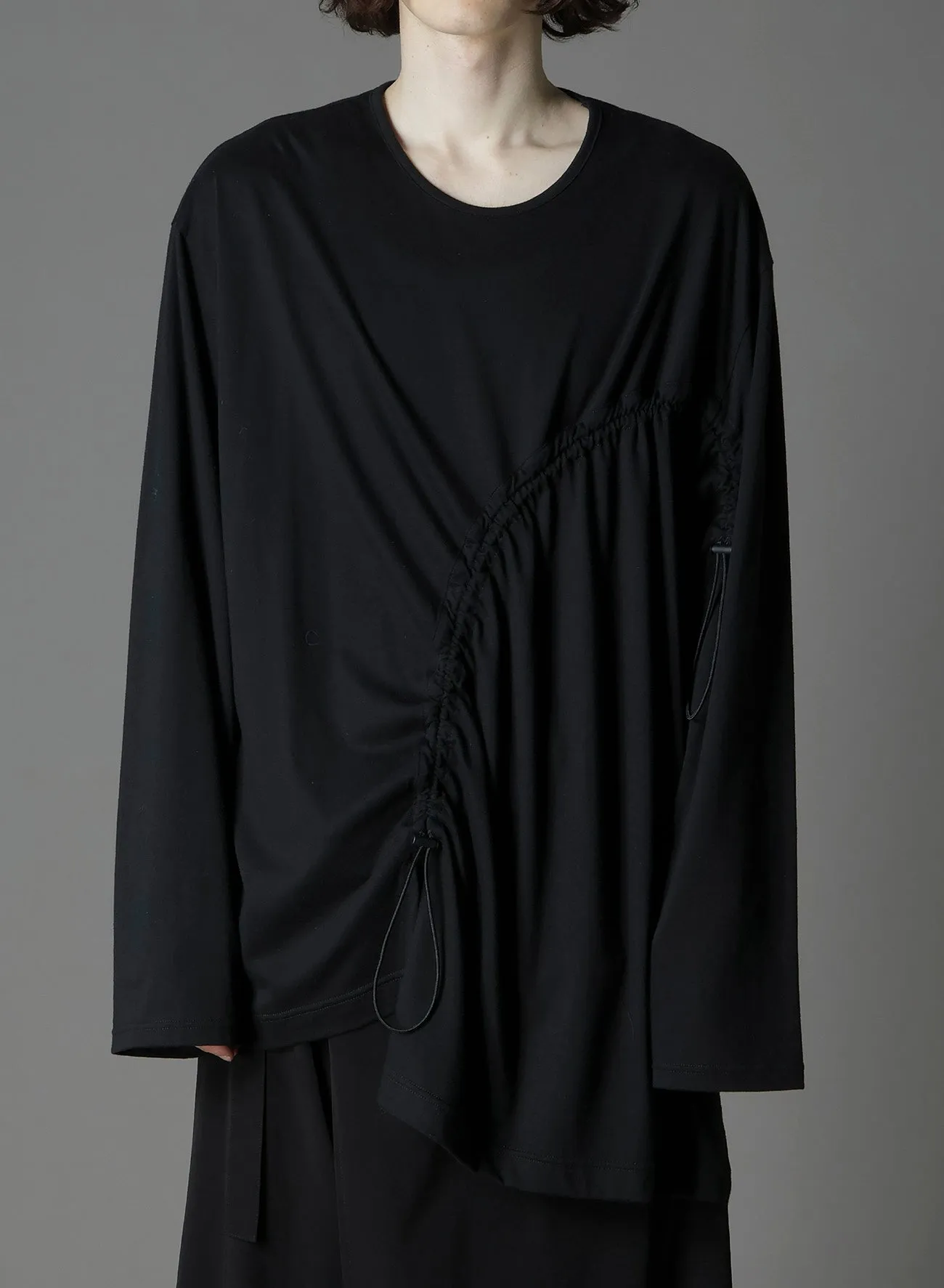 C/MO JERSEY CURVED CRAWCORD LONG SLEEVED T-SHIRT sold by Yohji Yamamoto product image thumbnail 5