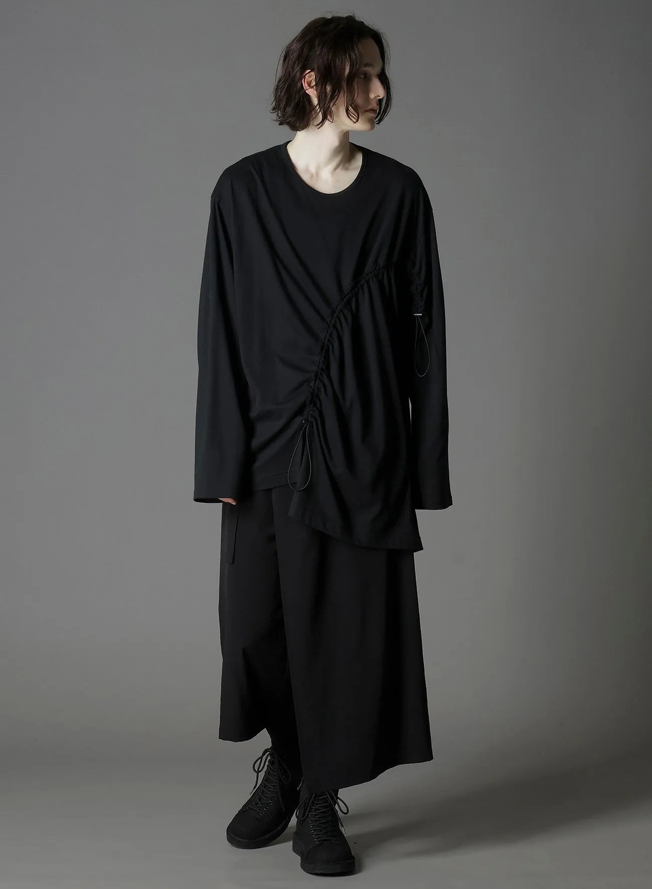 C/MO JERSEY CURVED CRAWCORD LONG SLEEVED T-SHIRT sold by Yohji Yamamoto product image thumbnail 2