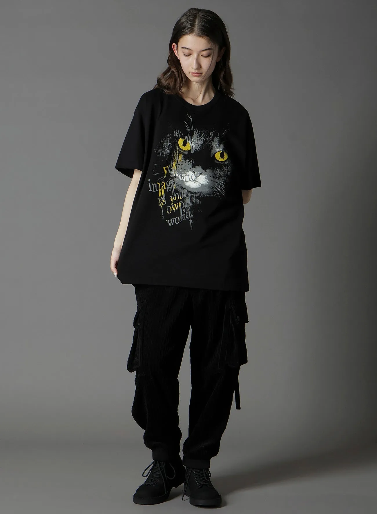 20/COTTON JERSEY CAT T-SHIRT sold by Yohji Yamamoto product image thumbnail 2