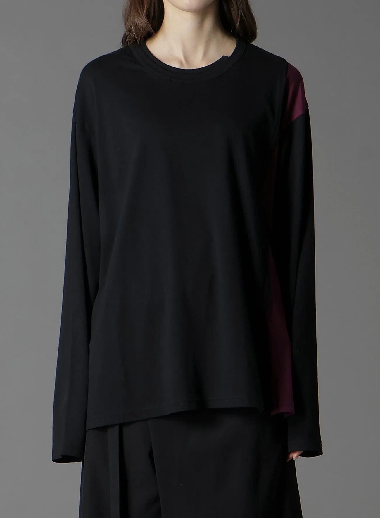 C/MOJERSEY COMBINATION MIX BLOCK LONG SLEEVED T-SHIRT sold by Yohji Yamamoto product image thumbnail 5