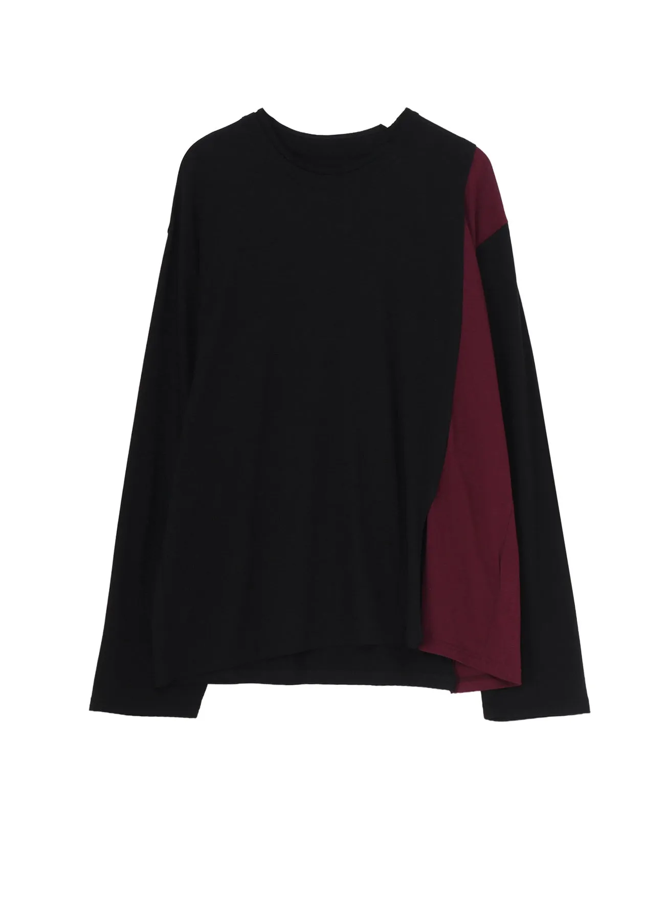 C/MOJERSEY COMBINATION MIX BLOCK LONG SLEEVED T-SHIRT sold by Yohji Yamamoto