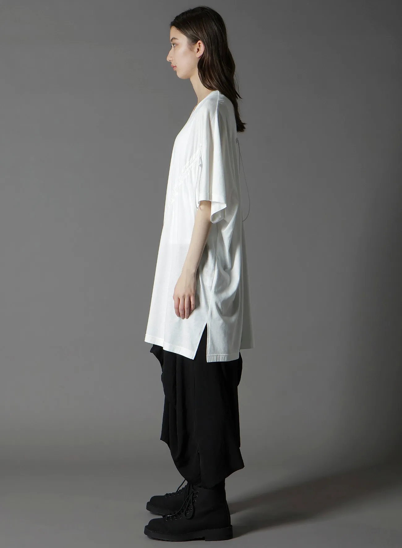 C/MO JERSEY DRAWCORD FRENCH SLEEVE T-SHIRT sold by Yohji Yamamoto product image thumbnail 3