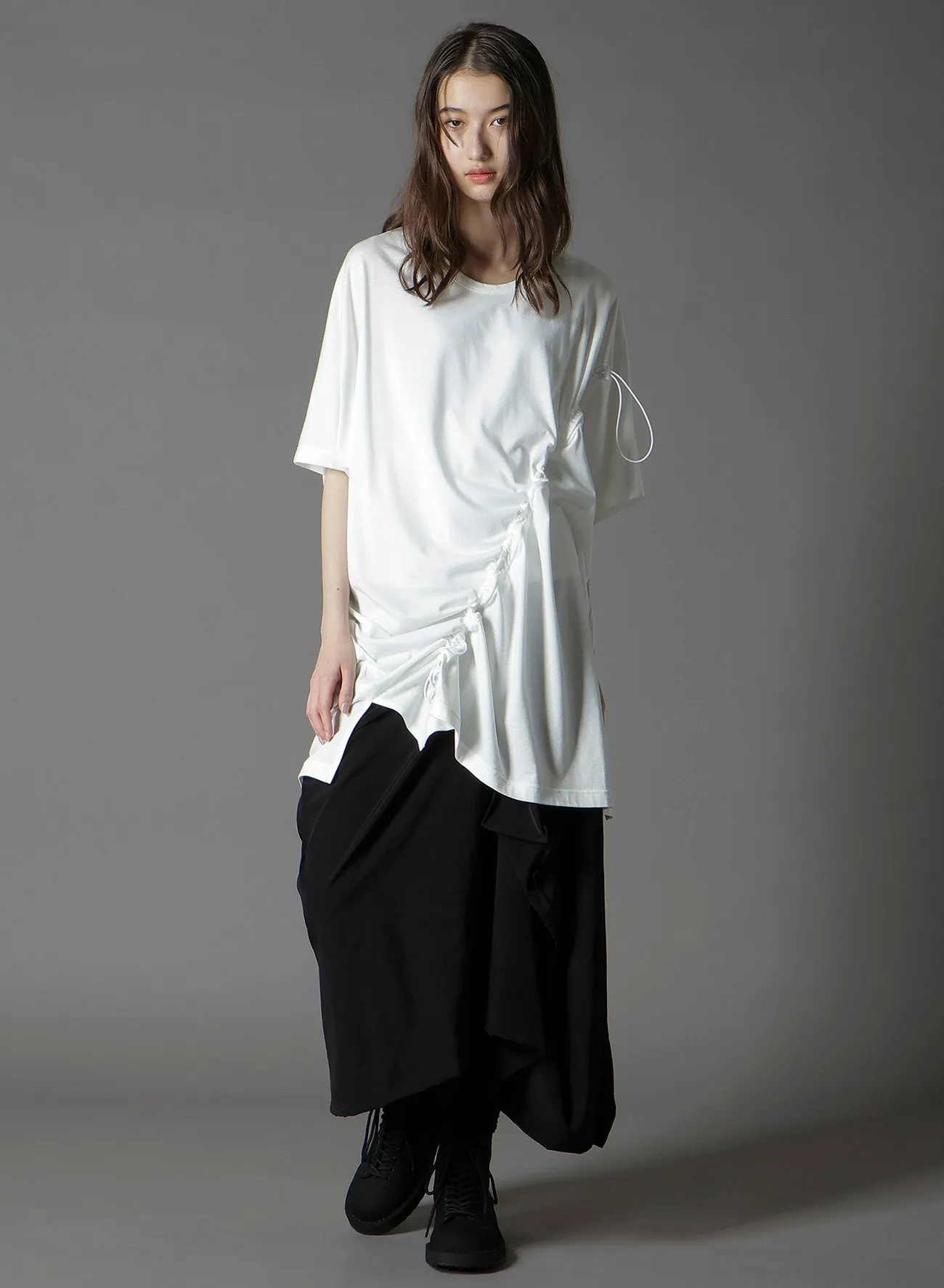 C/MO JERSEY DRAWCORD FRENCH SLEEVE T-SHIRT sold by Yohji Yamamoto product image thumbnail 2