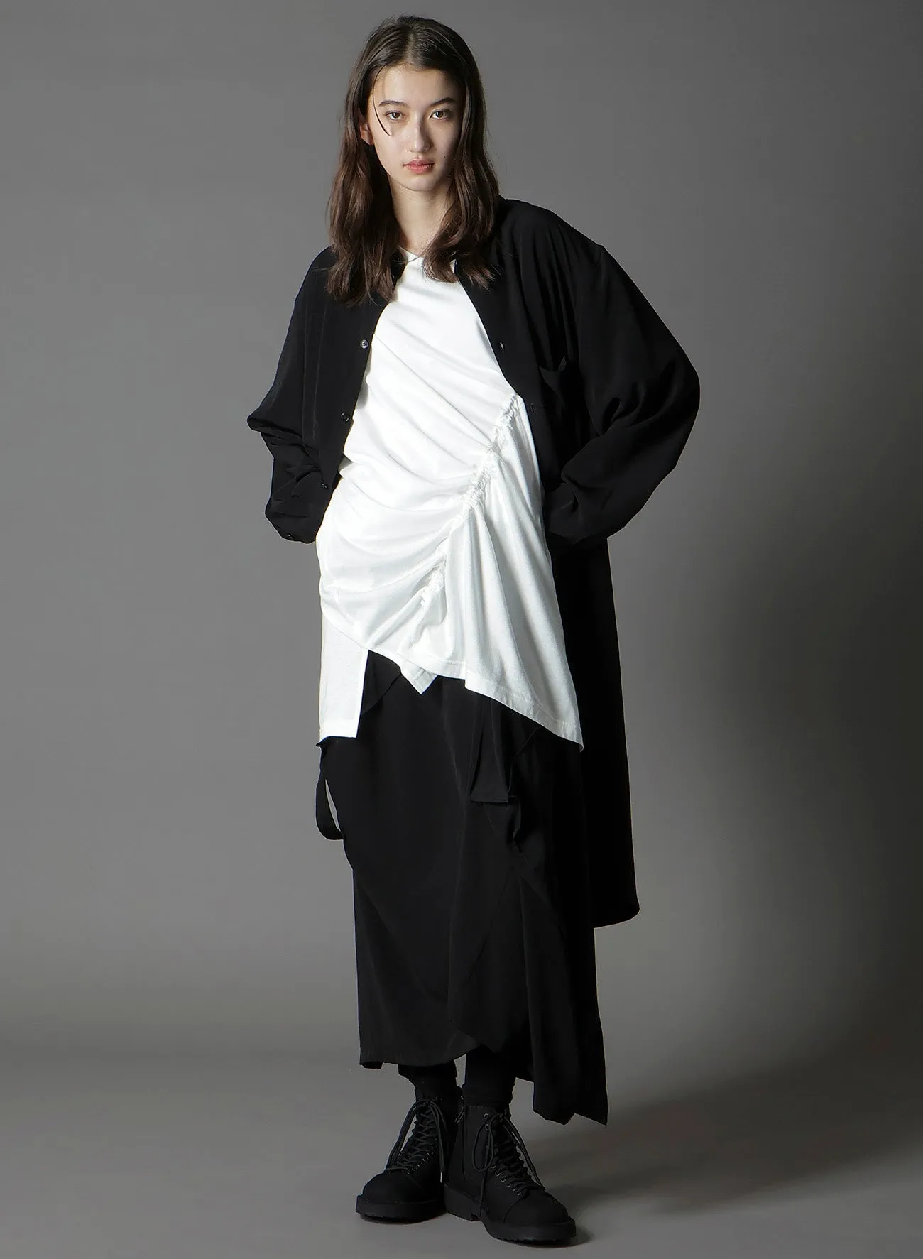 C/MO JERSEY DRAWCORD FRENCH SLEEVE T-SHIRT sold by Yohji Yamamoto product image thumbnail 5