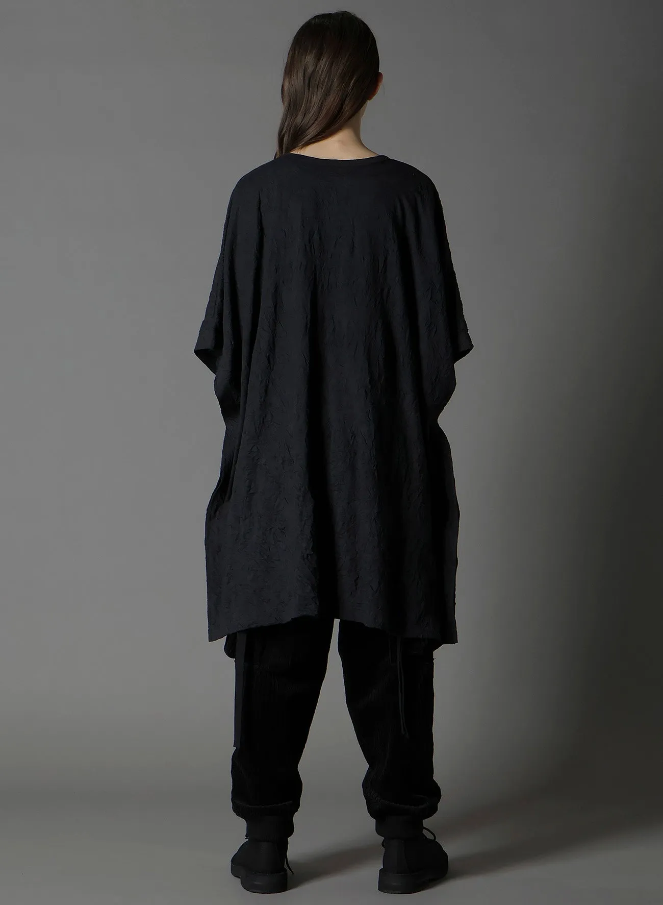 CATHC WASHER WRINKLE JERSEY SIDE BUTTON SHORT SLEEVED T-SHIRT sold by Yohji Yamamoto product image thumbnail 4
