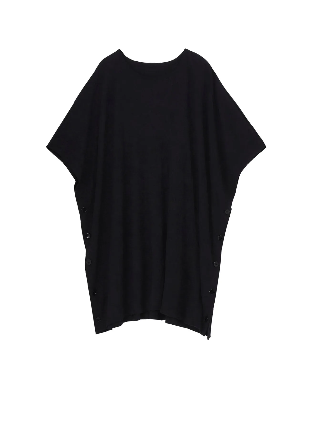 CATHC WASHER WRINKLE JERSEY SIDE BUTTON SHORT SLEEVED T-SHIRT sold by Yohji Yamamoto