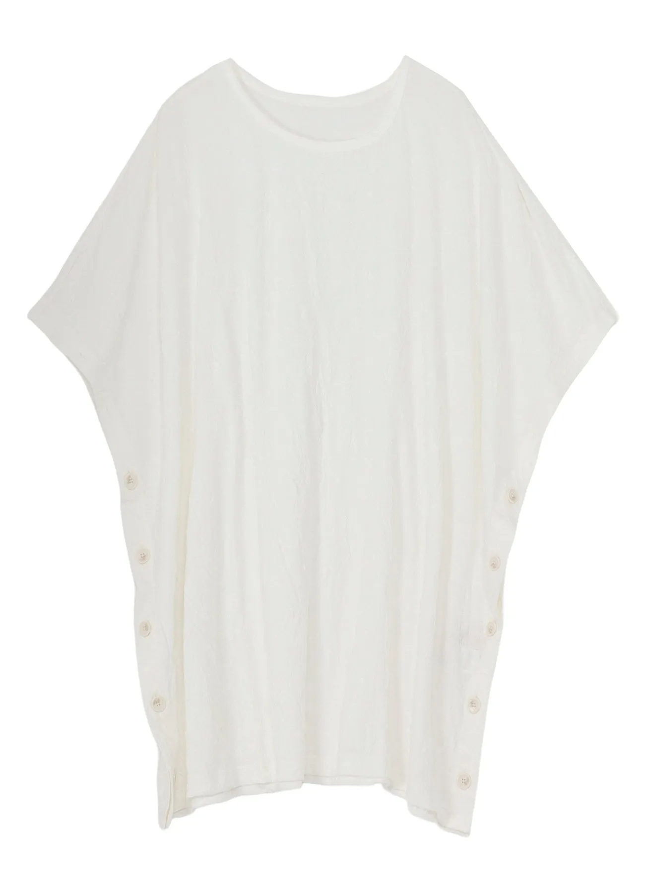 CATHC WASHER WRINKLE JERSEY SIDE BUTTON SHORT SLEEVED T-SHIRT sold by Yohji Yamamoto product image thumbnail 2