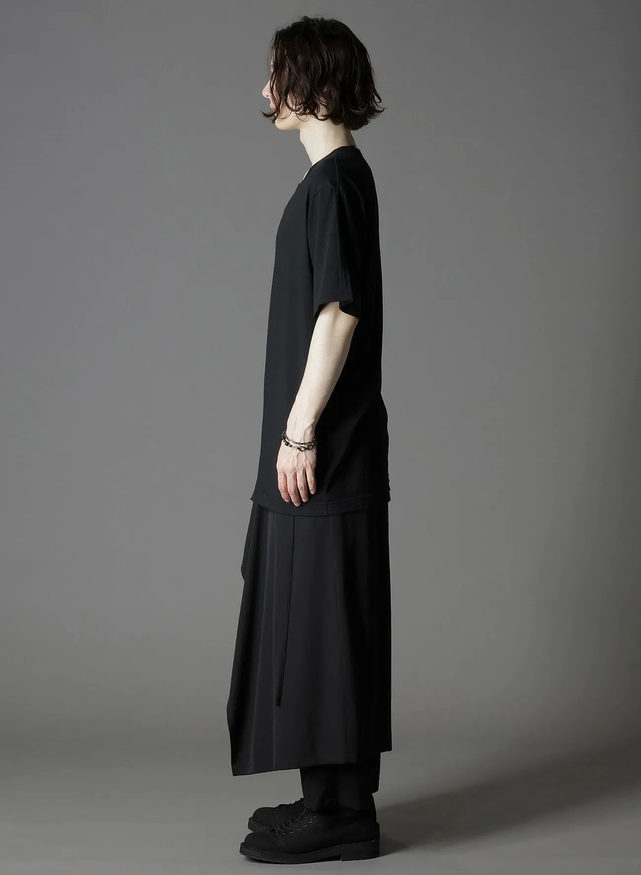 SILKETTE JERSEY W/ NUMBER PATTERN TSUJIKIRI LONG SLEEVED T-SHIRT sold by Yohji Yamamoto product image thumbnail 4