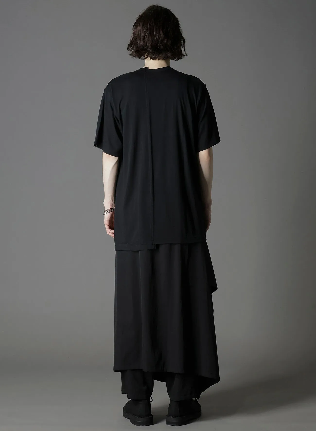 SILKETTE JERSEY W/ NUMBER PATTERN TSUJIKIRI LONG SLEEVED T-SHIRT sold by Yohji Yamamoto product image thumbnail 5