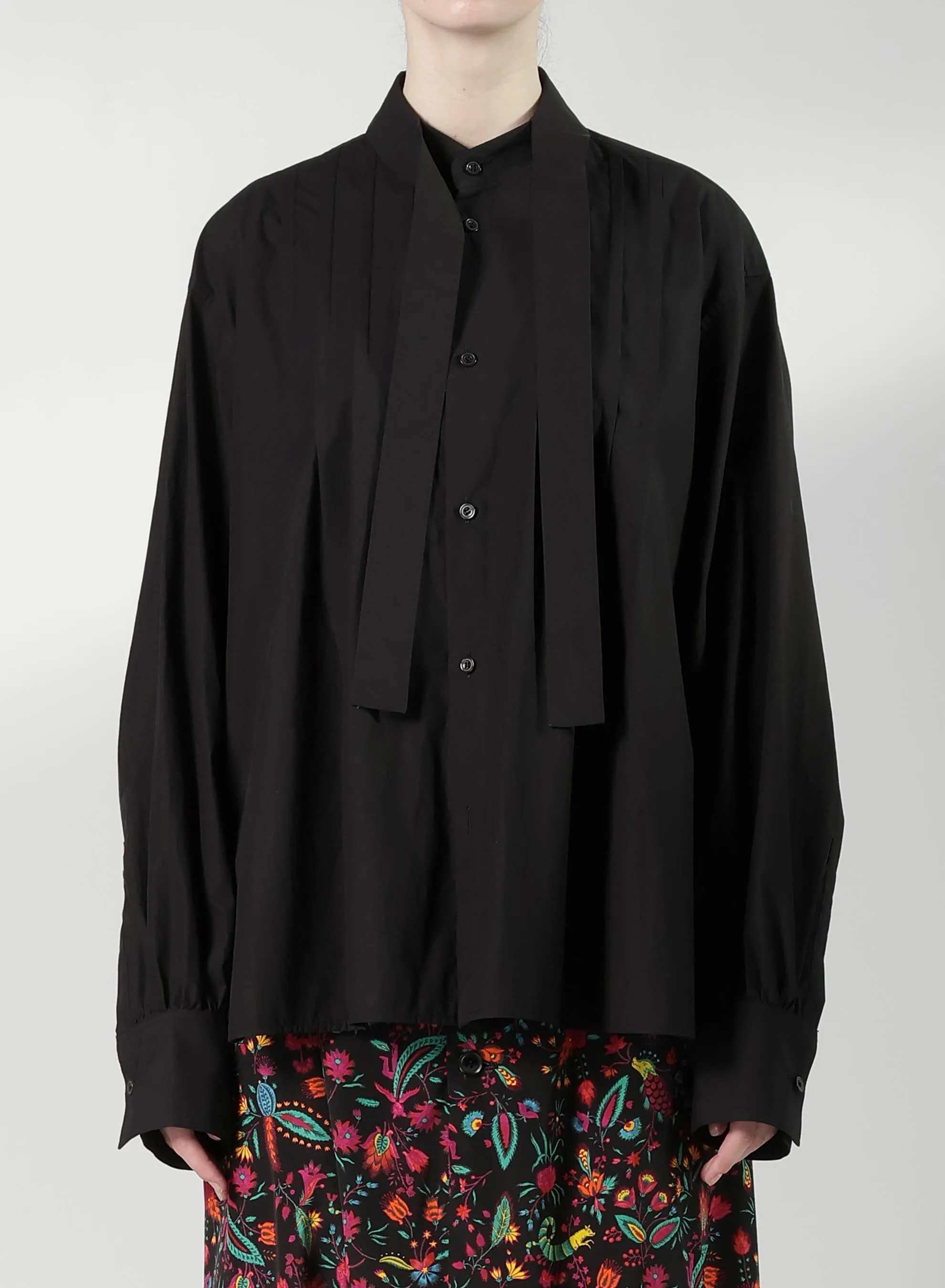 COMPACT TYPEWRITER SHIRT WITH BOWTIE sold by Yohji Yamamoto product image thumbnail 4
