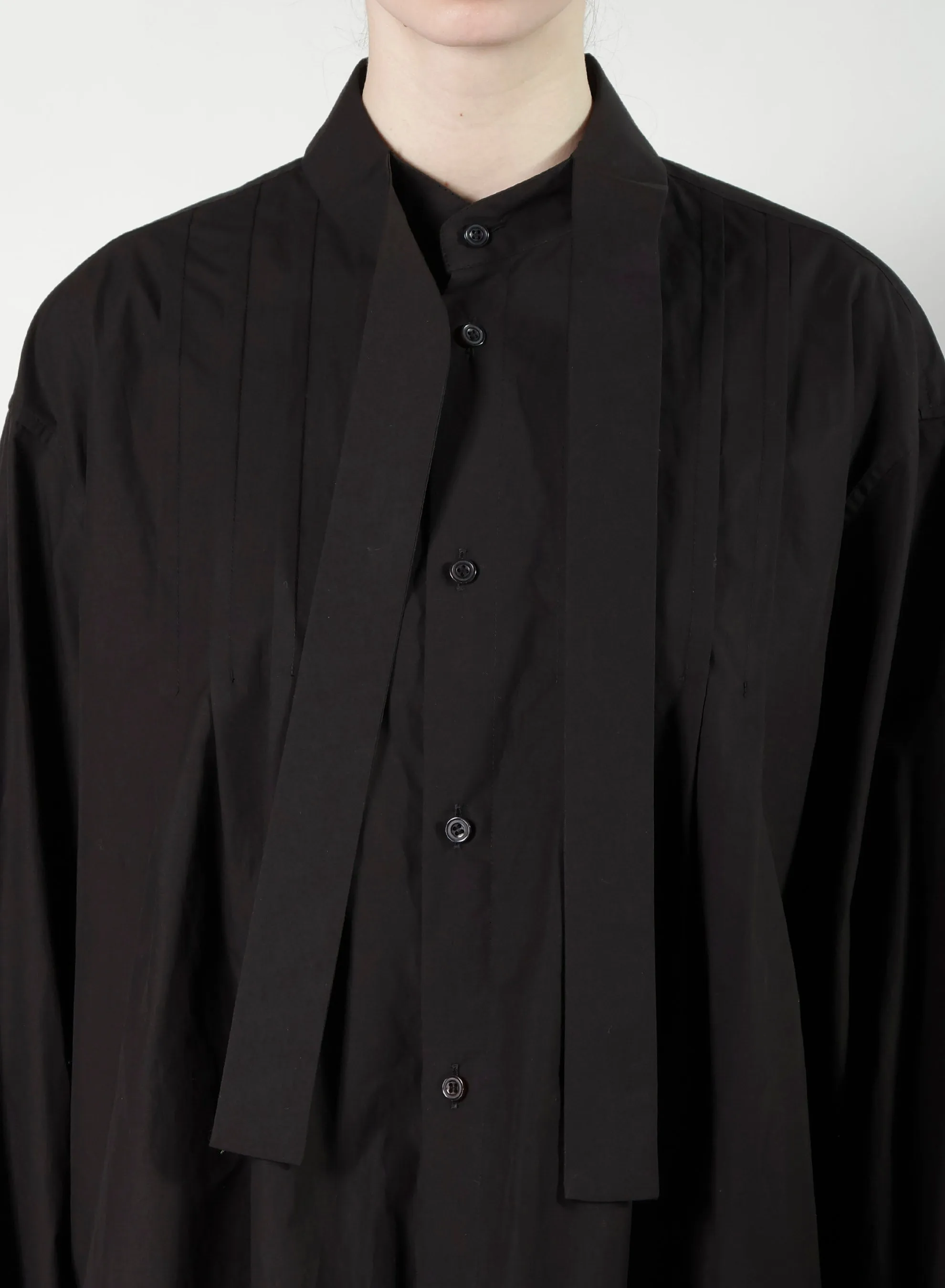 COMPACT TYPEWRITER SHIRT WITH BOWTIE sold by Yohji Yamamoto product image thumbnail 5