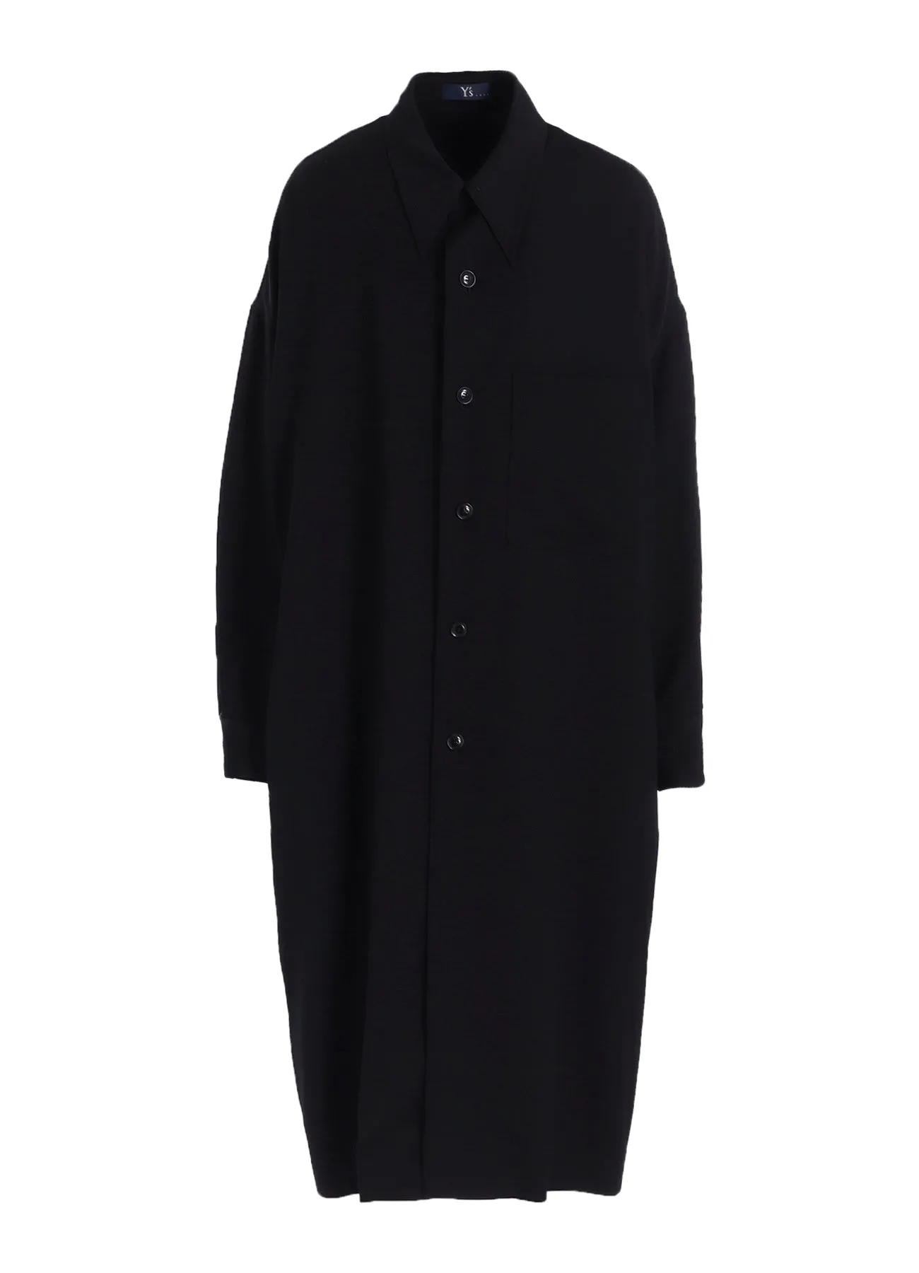 WOOL GABARDINE LONG COAT sold by Yohji Yamamoto product image thumbnail 2