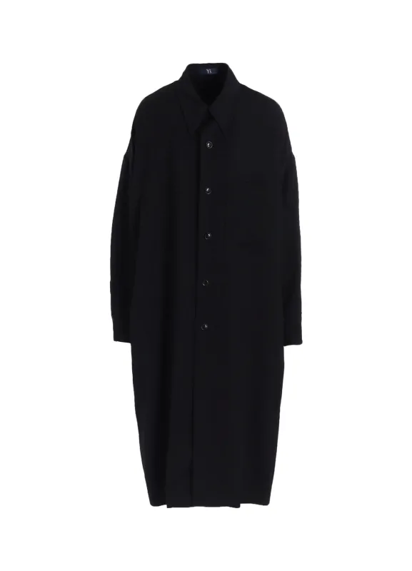 WOOL GABARDINE LONG COAT sold by Yohji Yamamoto