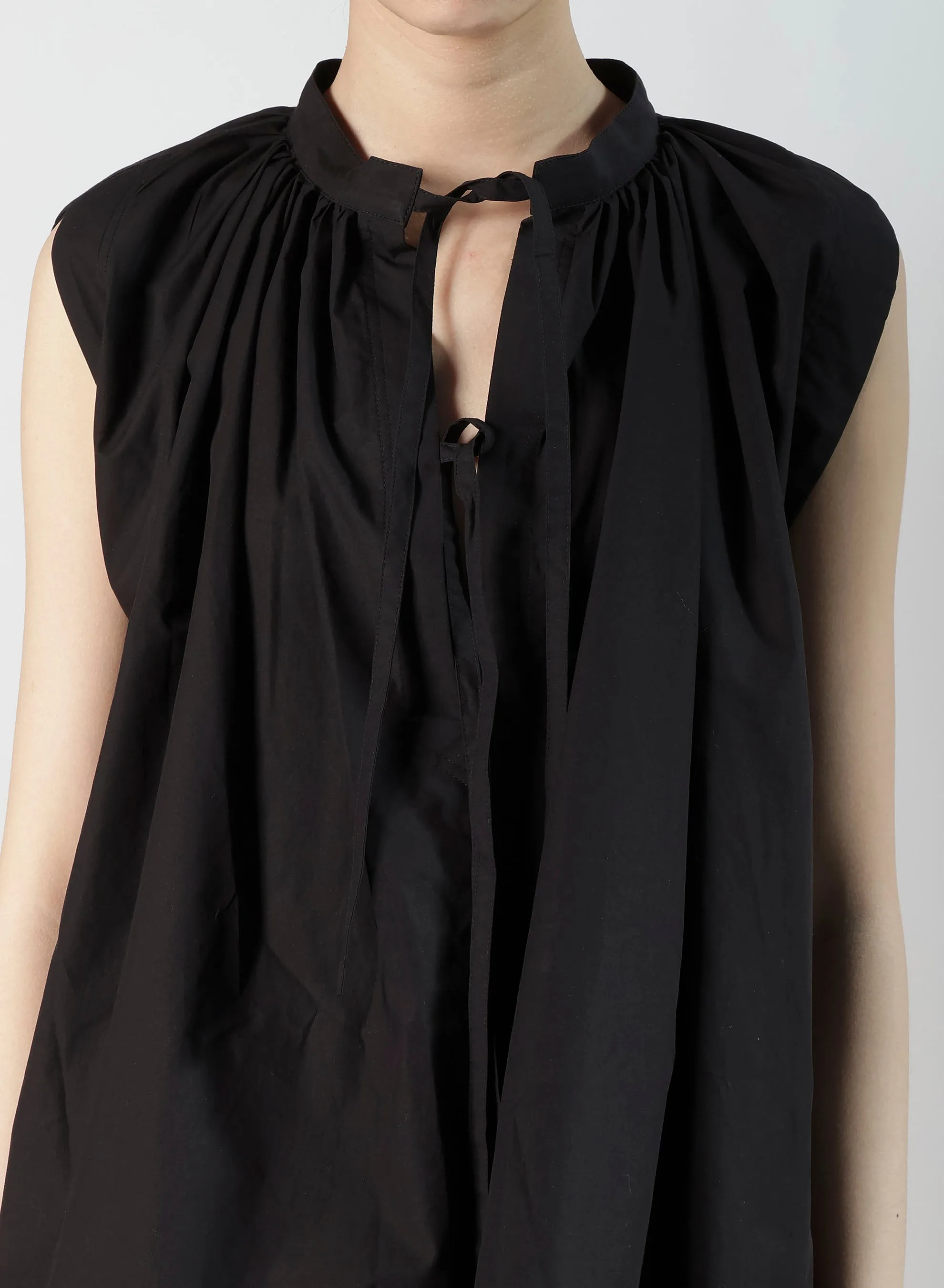 COMPACT TYPEWRITER SLEEVELES BLOUSE sold by Yohji Yamamoto product image thumbnail 5