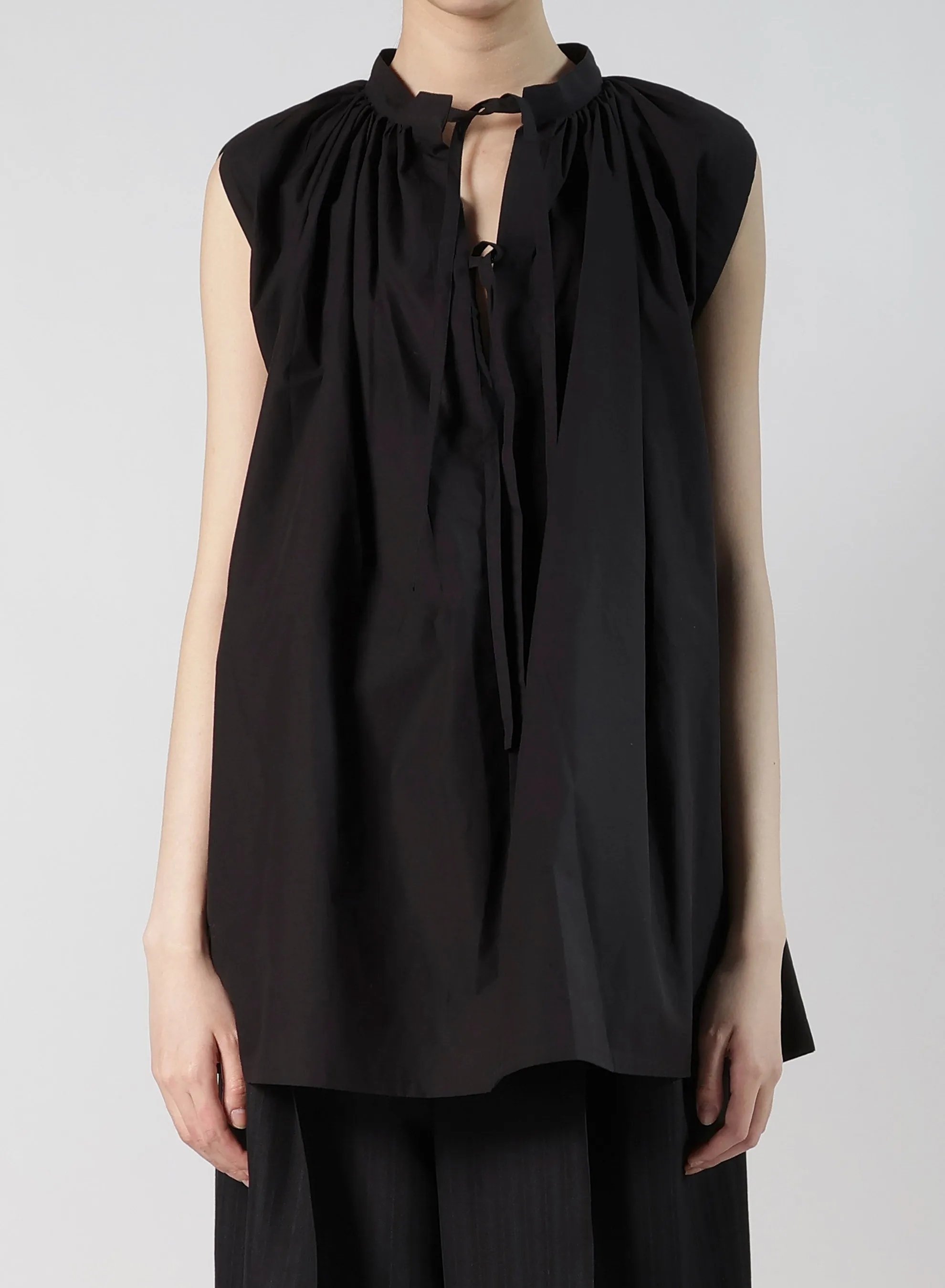 COMPACT TYPEWRITER SLEEVELES BLOUSE sold by Yohji Yamamoto product image thumbnail 4