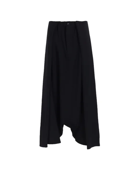 WOOL GABARDINE SAROUEL TUCKED PANTS sold by Yohji Yamamoto