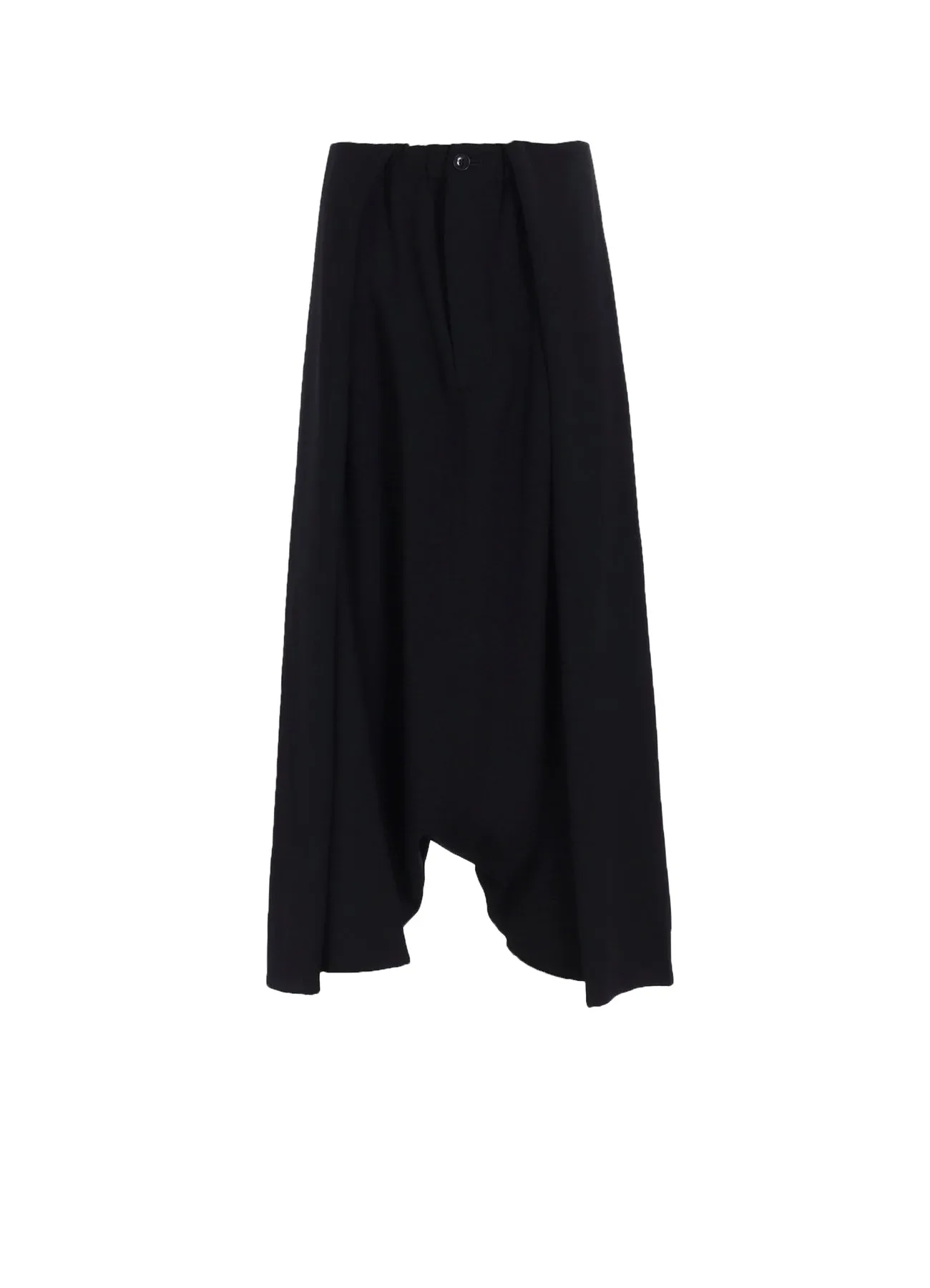WOOL GABARDINE SAROUEL TUCKED PANTS sold by Yohji Yamamoto