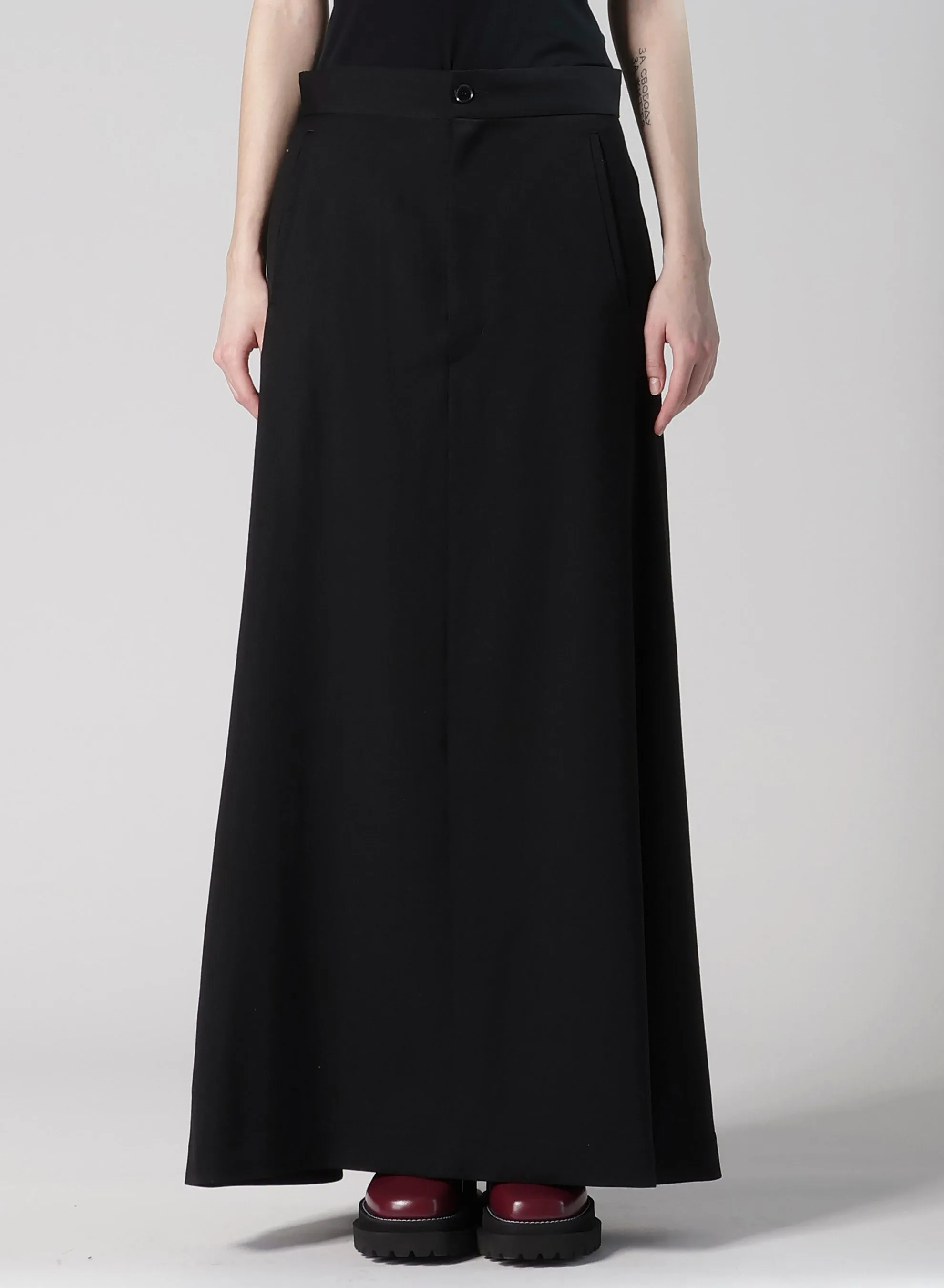 WOOL GABARDINE LINE SKIRT sold by Yohji Yamamoto product image thumbnail 4